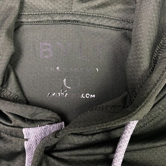 BYLT Premium Basics Hoodie Henley Men's Large Green Snaps Drop Cut Lux Hooded - Picture 7 of 11